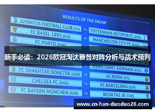 新手必读：2026欧冠淘汰赛各对阵分析与战术预判